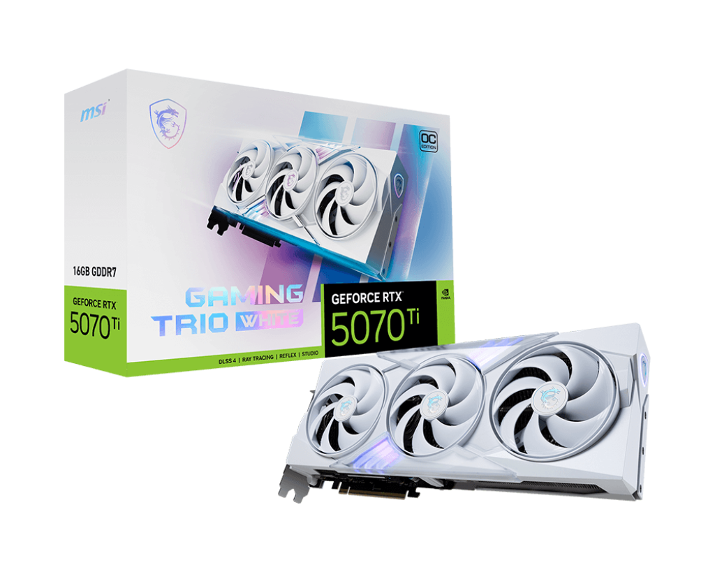 MSI GeForce RTX 5070 Ti 16G GAMING TRIO OC WHITE Graphics Cards – Mehta ...