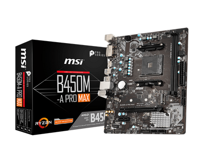 MSI B450M-A PRO MAX AMD AM4 MOTHERBOARD