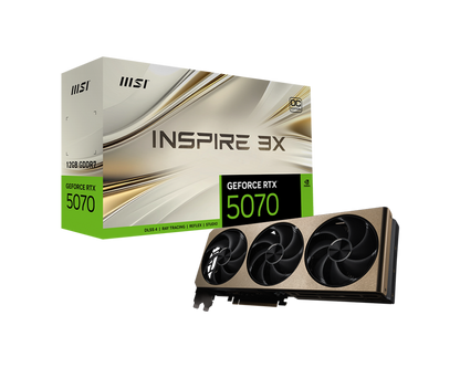 MSI RTX 5070 INSPIRE 3X OC 12GB GDDR7 GRAPHICS CARD (G5070-12)