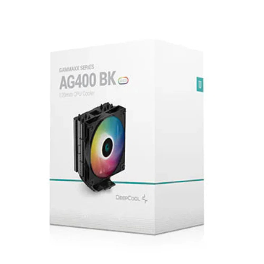 DEEPCOOL AG400 BK Single Tower ARGB 120mm CPU Air Cooler (Black)