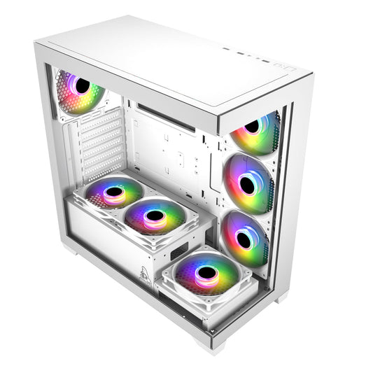 TAG Gamerz Luminor ARGB ATX Mid Tower Cabinet (White)