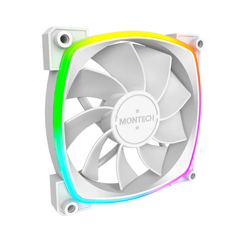MONTECH RX120 PWM 120mm ARGB Cabinet Fan (White) (Single Pack)