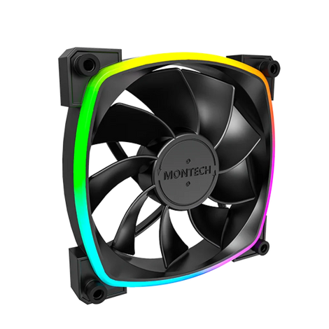 MONTECH RX120 PWM 120mm ARGB Cabinet Fan (Black) (Single Pack)