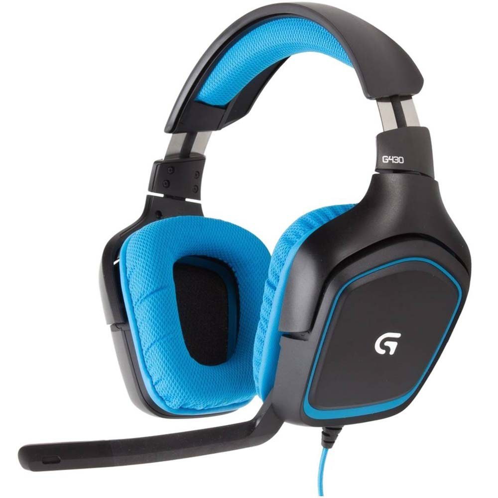 LOGITECH G430 Wired 3.5mm 7.1 Surround Gaming Headphone with Mic ( Black ) ( PC Mac / Xbox / PS4 )