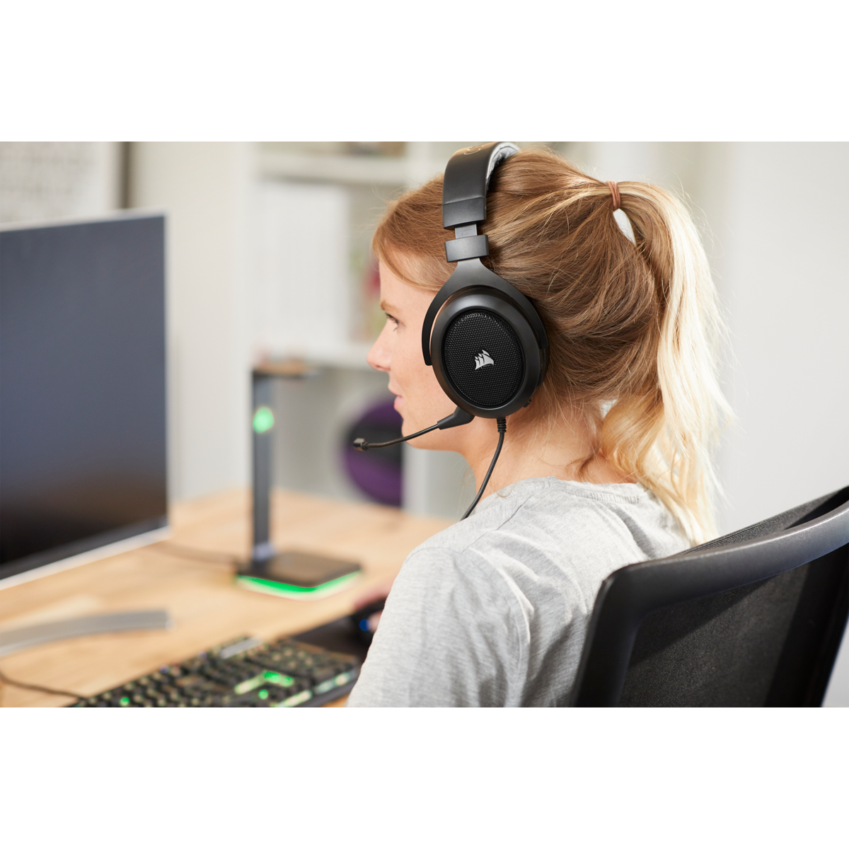 CORSAIR HS50 PRO STEREO BLUE GAMING HEADSET