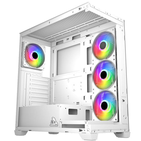 TAG Gamerz Luminor ARGB ATX Mid Tower Cabinet (White)