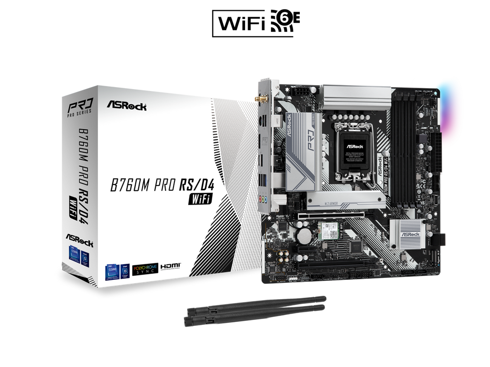 ASROCK B760M Pro RS/D4 Wifi DDR4 Intel Motherboard