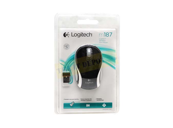 LOGITECH M187 Wireless Ambidextrous Gaming Mouse ( 910-005371 ) ( 1000DPI / 3 Macro Buttons ) ( Black )
