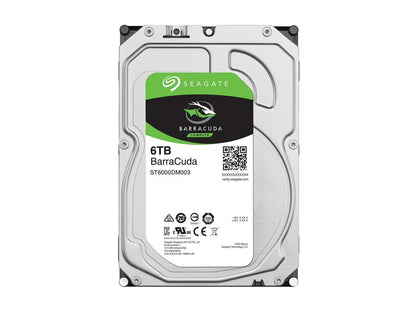 SEAGATE BARRACUDA ST6000DM003 6TB 5400 RPM 256MB CACHE SATA 6.0GB/S 3.5 INCH INTERNAL HARD DRIVE