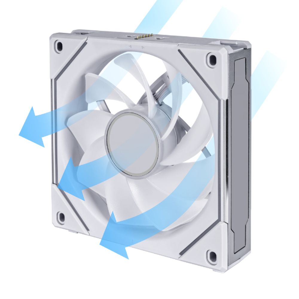 LIAN LI UNI SL Infinity Reverse Blade 120 120mm ARGB Cabinet Fan (White) (Single Pack)