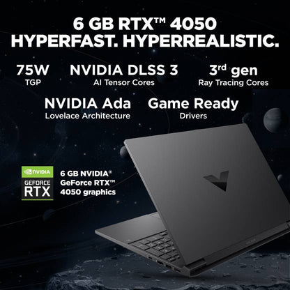 HP VICTUS INTEL CORE I5 13TH GEN 13420H - (16 GB/512 GB SSD/WINDOWS 11 HOME/6 GB GRAPHICS/NVIDIA GEFORCE RTX 4050/144 HZ) 15-FA2381TX GAMING LAPTOP