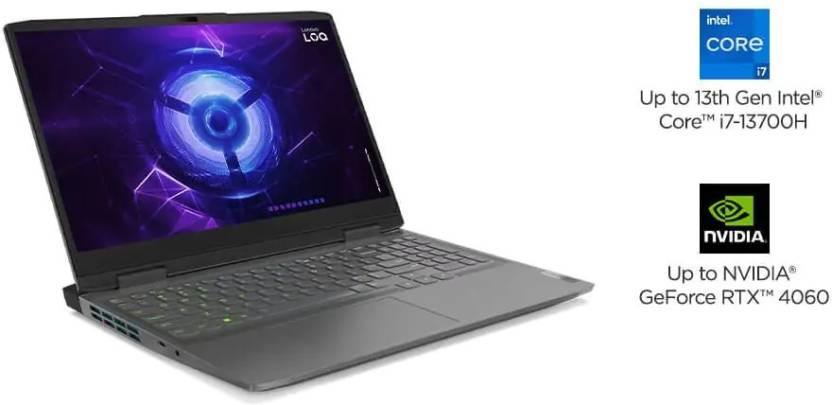 LENOVO INTEL CORE I5 12TH GEN - (16 GB/512 GB SSD/WINDOWS 11 HOME/4 GB GRAPHICS/NVIDIA GEFORCE RTX 2050) LOQ 15IRH8 GAMING LAPTOP (15.6 INCH, GREY, WITH MS OFFICE)