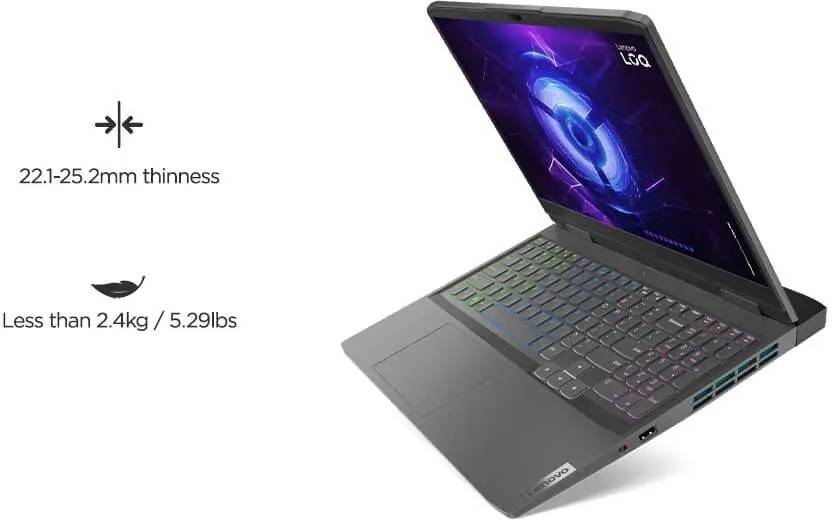 LENOVO INTEL CORE I5 12TH GEN - (16 GB/512 GB SSD/WINDOWS 11 HOME/4 GB GRAPHICS/NVIDIA GEFORCE RTX 2050) LOQ 15IRH8 GAMING LAPTOP (15.6 INCH, GREY, WITH MS OFFICE)
