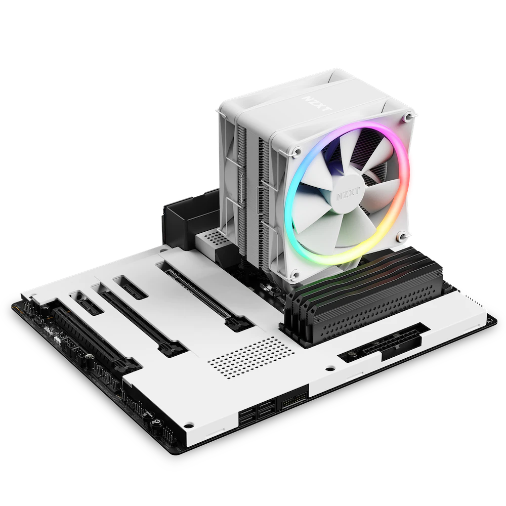 NZXT T120 RGB 120mm PWM RGB Single Tower CPU Air Cooler (White)