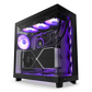 NZXT CHASSIS H6 FLOW RGB (2023) COMPACT DUAL-CHAMBER ATX CASE WITH RGB FANS - ALL BLACK -CC-H61FB-R1