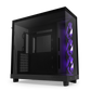 NZXT CHASSIS H6 FLOW RGB (2023) COMPACT DUAL-CHAMBER ATX CASE WITH RGB FANS - ALL BLACK -CC-H61FB-R1