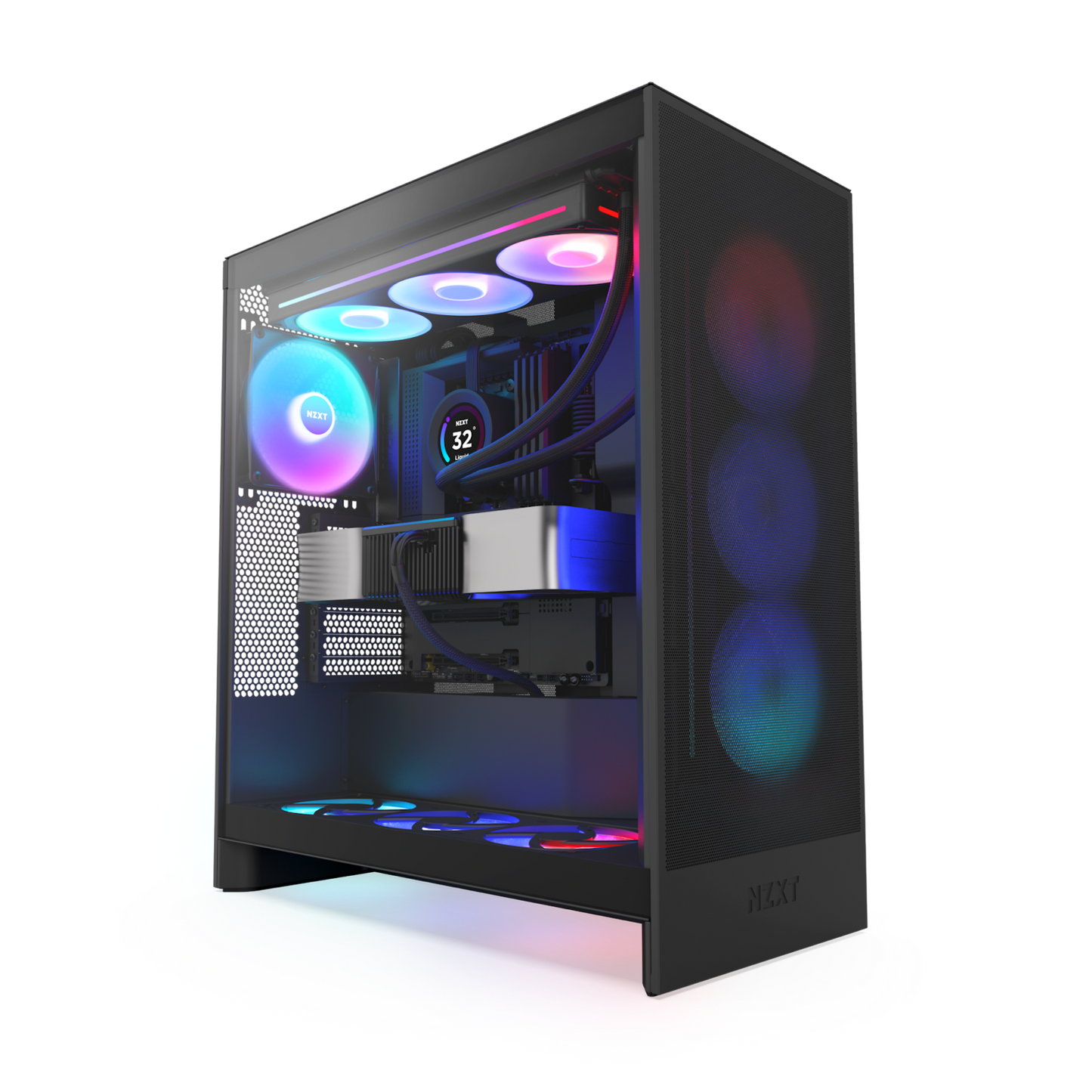 NZXT CHASSIS H SERIES H7 (2024) FLOW WITHOUT PSU BLACK COLOR - CM-H72FB-01