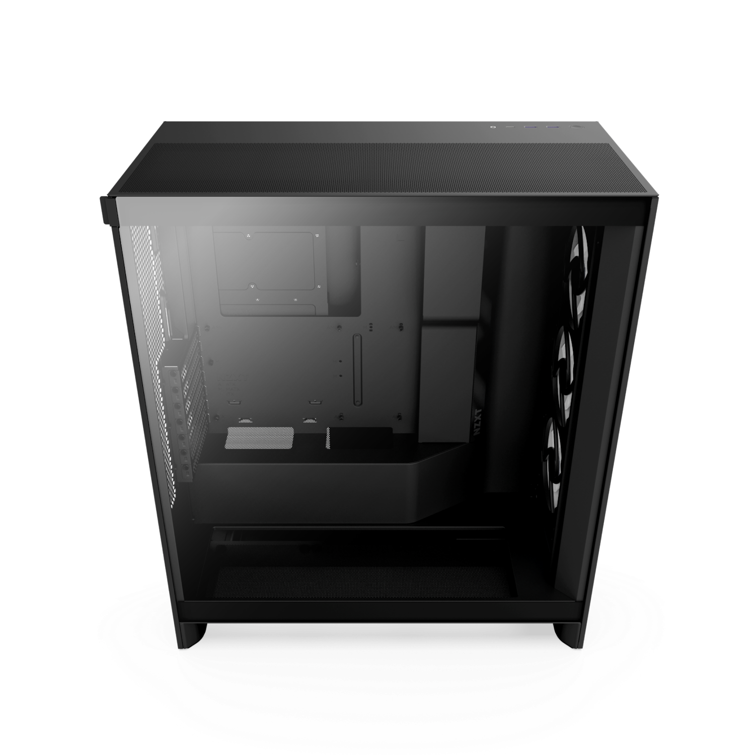 NZXT CHASSIS H7 FLOW RGB (2024) MID-TOWER ATX CASE - ALL BLACK - CM-H72FB-R1