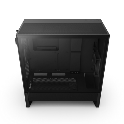 NZXT CHASSIS H5 FLOW (2024) COMPACT MID-TOWER ATX CASE - ALL BLACK - CC-H52FB-01