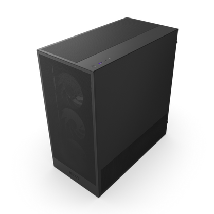 NZXT CHASSIS H5 FLOW RGB (2024) COMPACT MID-TOWER ATX CASE ALL BLACK - CC-H52FB-R1