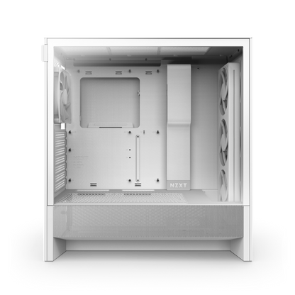 NZXT CHASSIS H5 FLOW RGB (2024) COMPACT MID-TOWER ATX CASE ALL WHITE - CC-H52FW-R1