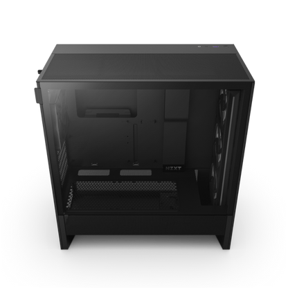 NZXT CHASSIS H5 FLOW RGB (2024) COMPACT MID-TOWER ATX CASE ALL BLACK - CC-H52FB-R1