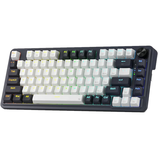 REDRAGON K673 Ucal Pro 75% Mechanical Wireless Gaming Keyboard ( Abyssal Blue ) ( Linear Red Switches )