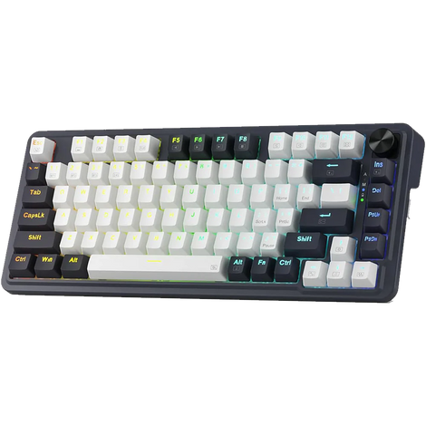 REDRAGON K673 Ucal Pro 75% Mechanical Wireless Gaming Keyboard ( Abyssal Blue ) ( Linear Red Switches )