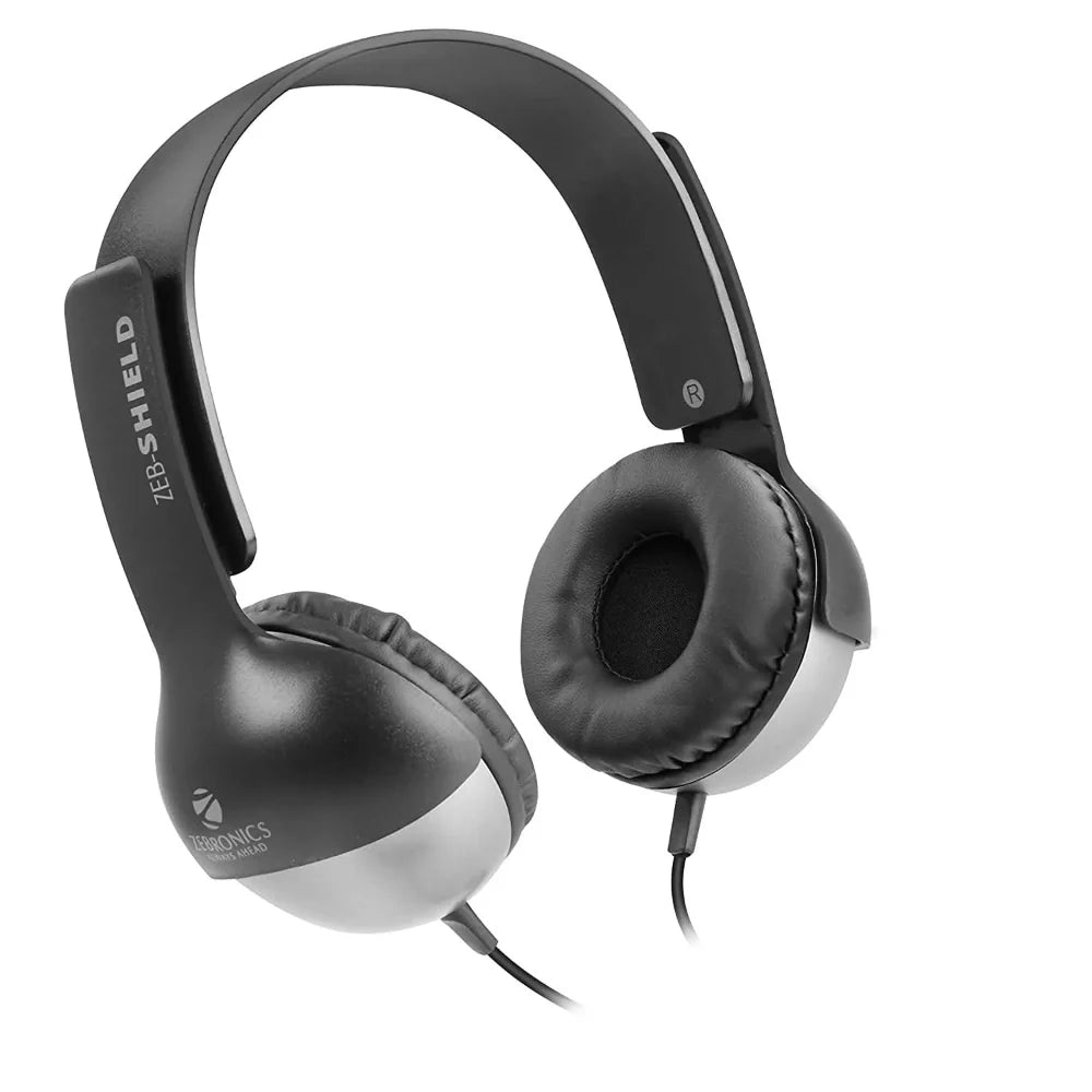 ZEBRONICS ZEB-Shield Wired Stereo Headphone ( Black )