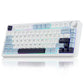 AULA F75 75% WIRELESS MECHANICAL KEYBOARD | HOT SWAPPABLE | PRE-LUBED LINEAR SWITCHES | RGB BACKLIT | 2.4GHZ/TYPE-C/BLUETOOTH GAMING KEYBOARD (ICE BLUE, ICE VEIN SWITCH)