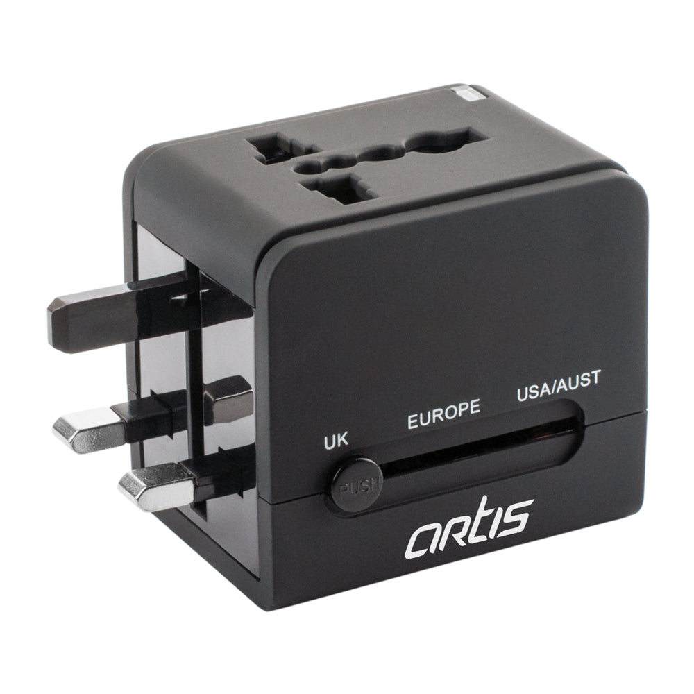 UV200 Universal Travel Adapter with 2 USB Ports & 1 Type C Port