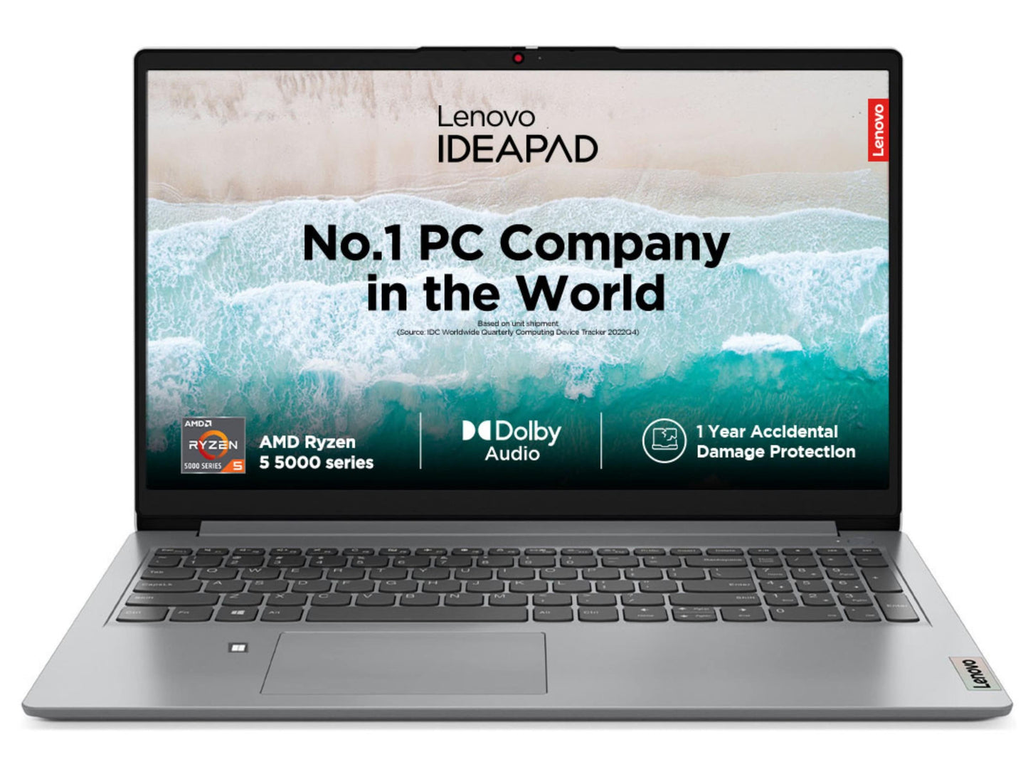 LENOVO IDEAPAD SLIM 1 82R400BGIN [R5-5500U RYZEN/8GB/512GB SSD/WIN11 HOME+MSO/15.6 INCH/INTIGRATED GRAPHICS /1 YEAR(S)/GREY]