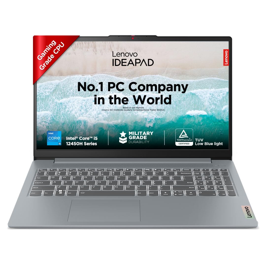 LENOVO IDEAPAD SLIM 3 83ER008GIN [CI5-12450H 12TH GEN/16GB/512GB SSD/WIN11 HOME+MSO/15.6 INCH/INTIGRATED GRAPHICS /1 YEAR(S)/GREY]