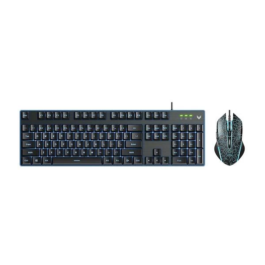 RAPOO V100S ADJUSTABLE BACKLIT GAMING KEYBOARD & OPTICAL GAMING MOUSE COMBO