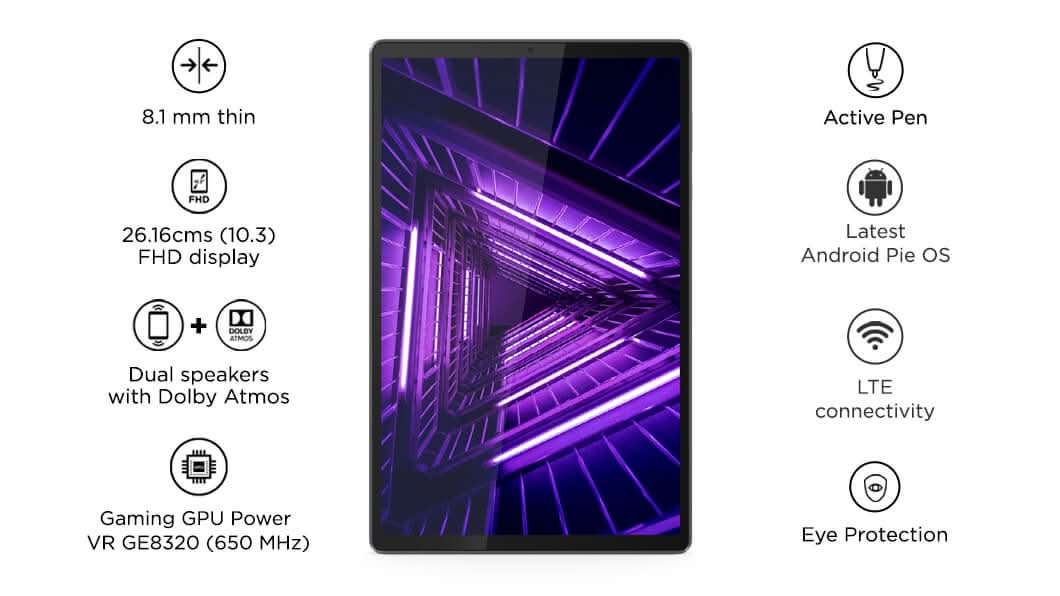LENOVO TAB M10 FHD PLUS 4GB/128GB WITH ACTIVE PEN ZA8J0003IN X606V 10.3 INCH TABLET