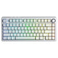 AULA F75 75% SIDE ENGRAVED TRI MODE TKL 80 KEYS WIRELESS MECHANICAL GAMING KEYBOARD WITH KNOB | 4000MAH BATTERY, SOUTH-FACING RGB BACKLIT PRE-LUBED HOT SWAPPABLE | WHITE CONTOUR - STAR VECTOR SWITCHES