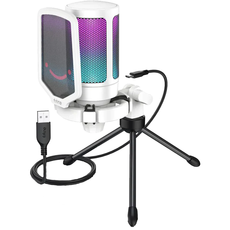 FIFINE Ampligame A6V USB Gaming Microphone ( White )