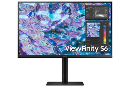 SAMSUNG VIEWFINITY S6 27 INCH LS27B610EQW QHD IPS MONITOR WITH HEIGHT ADJUSTMENT