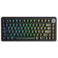 AULA F75 75% SIDE ENGRAVED TRI MODE TKL 80 KEYS WIRELESS MECHANICAL GAMING KEYBOARD WITH KNOB | 4000MAH BATTERY, SOUTH-FACING RGB BACKLIT PRE-LUBED HOT SWAPPABLE | BLACK CONTOUR - STAR VECTOR SWITCHES
