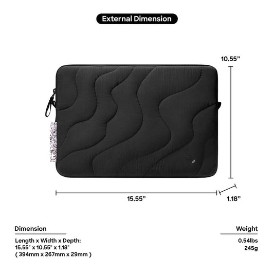 TOMTOC TERRA-A27 LAPTOP SLEEVE 16 INCH-BLACK