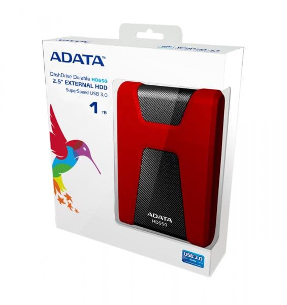 ADATA HD650 2TB Red External HDD