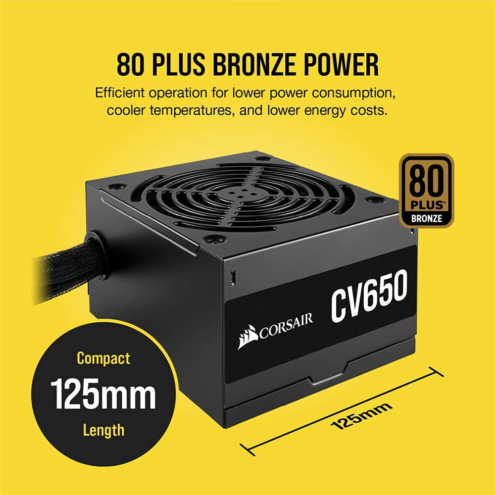 CORSAIR CV650 80+ Bronze Non Modular Power Supply (650 W)