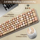 ANT ESPORTS WIRELESS RETRO KEYBOARD AND MOUSE COMBO (BROWN) WKM44