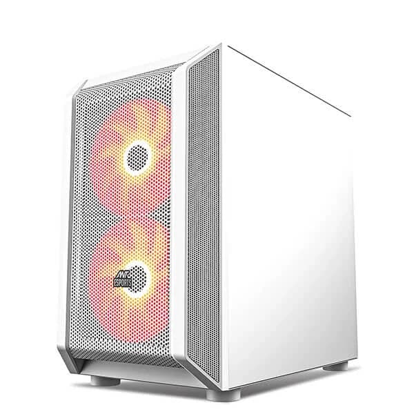 ANT ESPORTS 200 Air Mini Mesh MATX Mini Tower Cabinet (White)