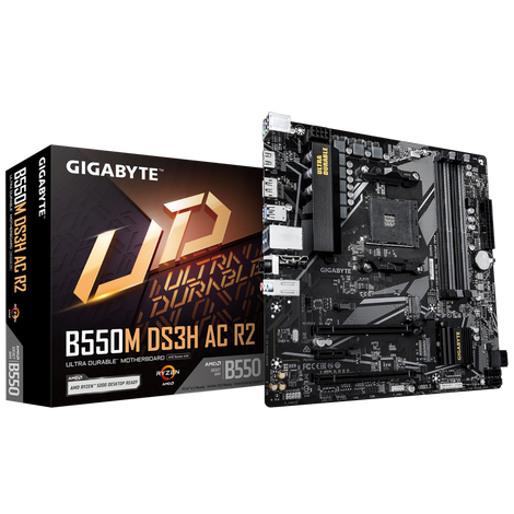 GIGABYTE B550M DS3H AC R2 DDR4 AMD Motherboard