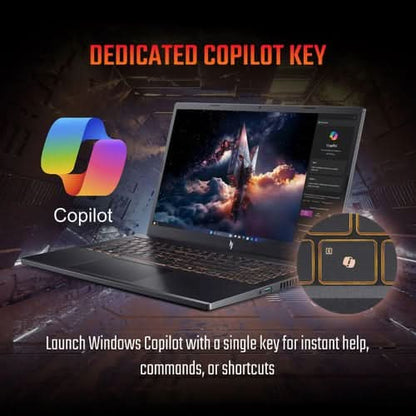 Acer Nitro V15 ANV15-52 Gaming Laptop (13th Gen Intel Core i7/ 16GB RAM/ 512GB SSD/ 15.6 Inch (39.62 cm) FHD IPS Display/ 8GB-NVIDIA GeForce RTX 5060 Graphics/ MS-Office/ Windows 11) UN.QZASI.002