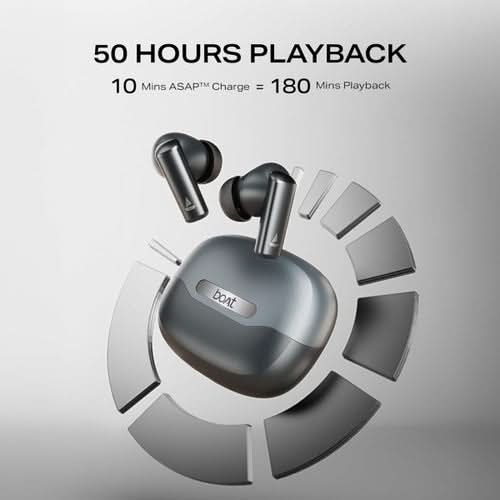 Boat Airdopes Prime 701 ANC Wireless Bluetooth TWS Earbuds (Obsidian Grey)