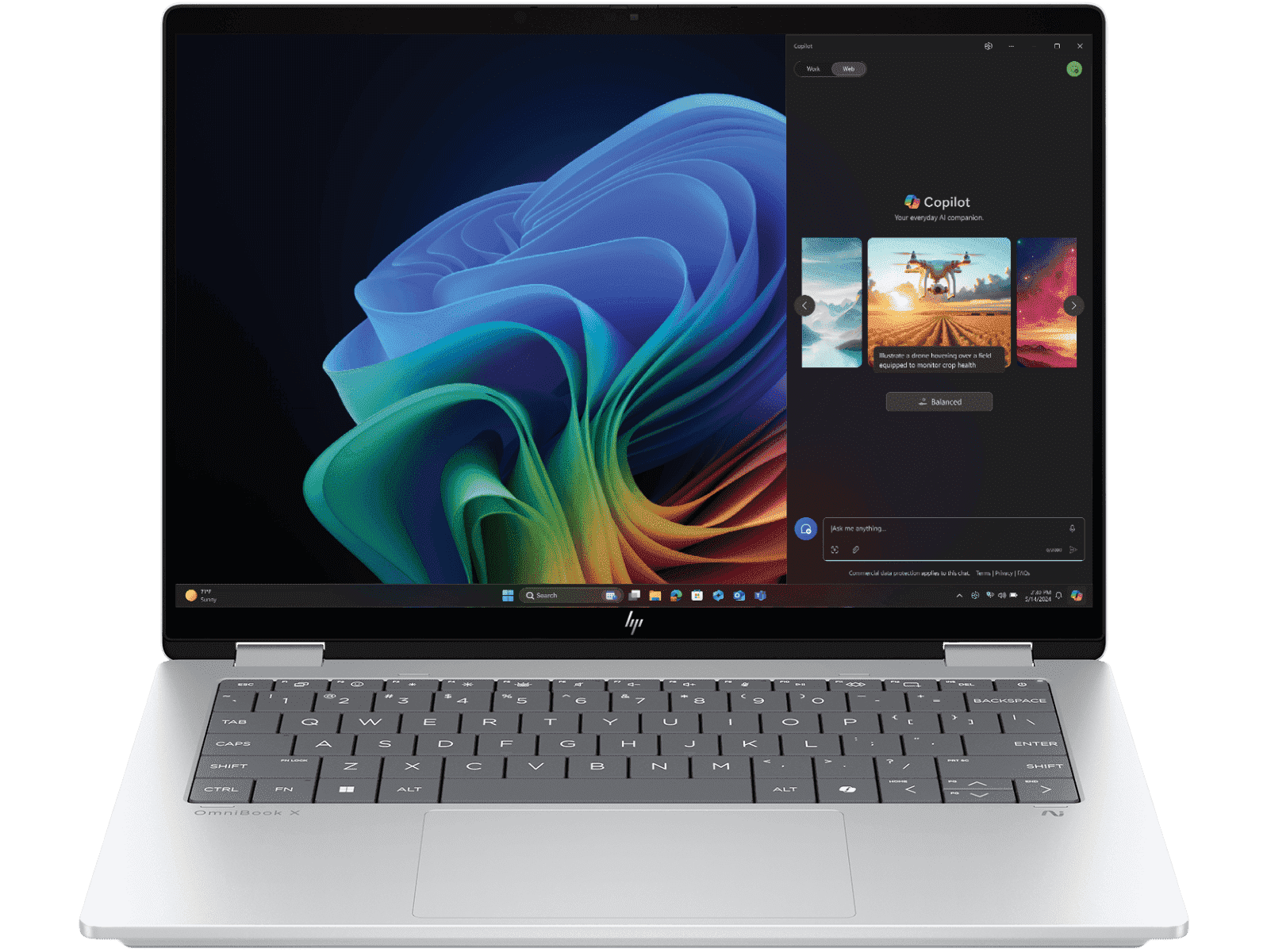 HP OMNIBOOK X FLIP 14 FM0099TU [ULTRA5-226V/16GB/1TB SSD/WIN11 HOME+MS24/14.0" TOUCH/INTEGRATED GRAPHICS/1 YEAR(S)/SILVER]