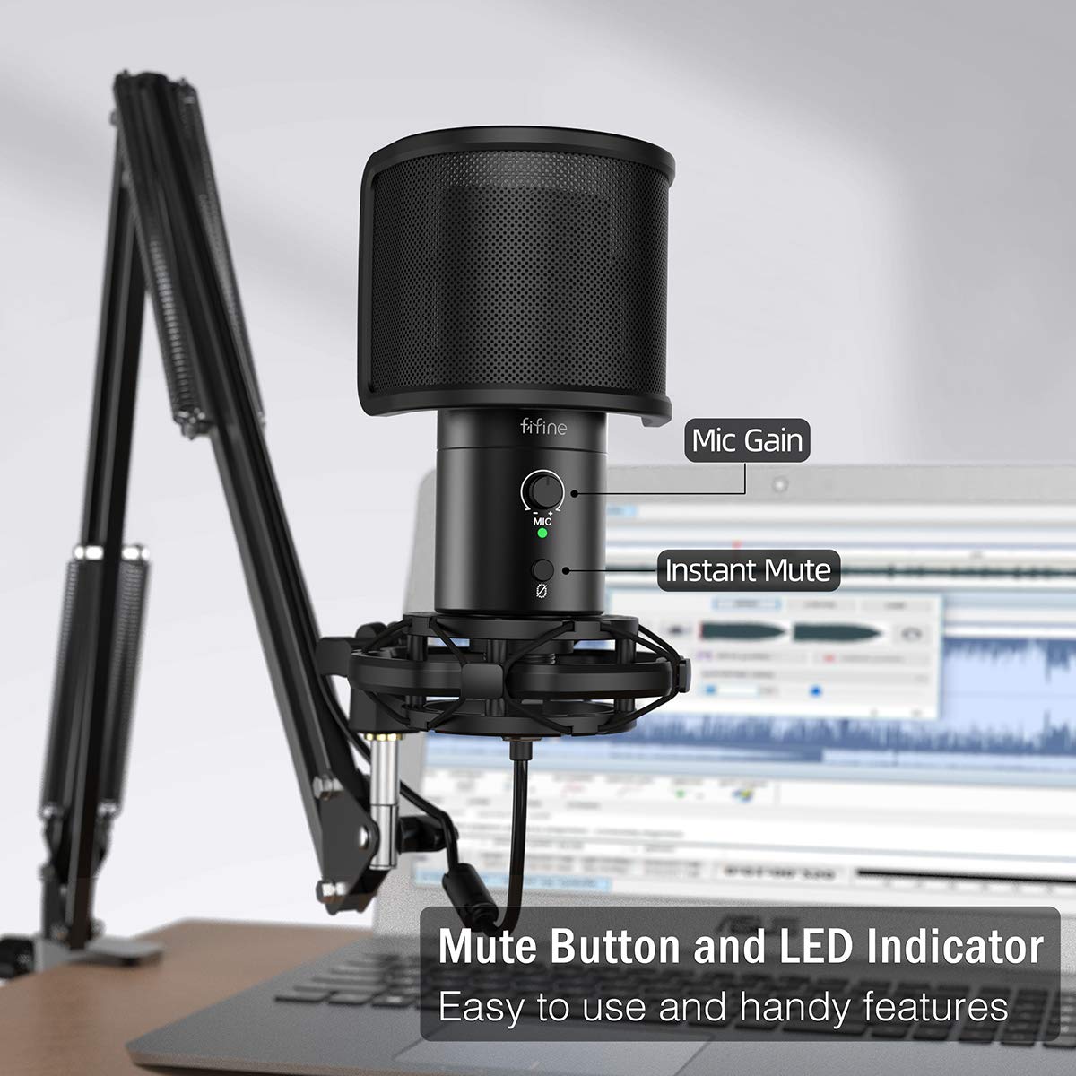 FIFINE T683 - USB MICROPHONE BLACK