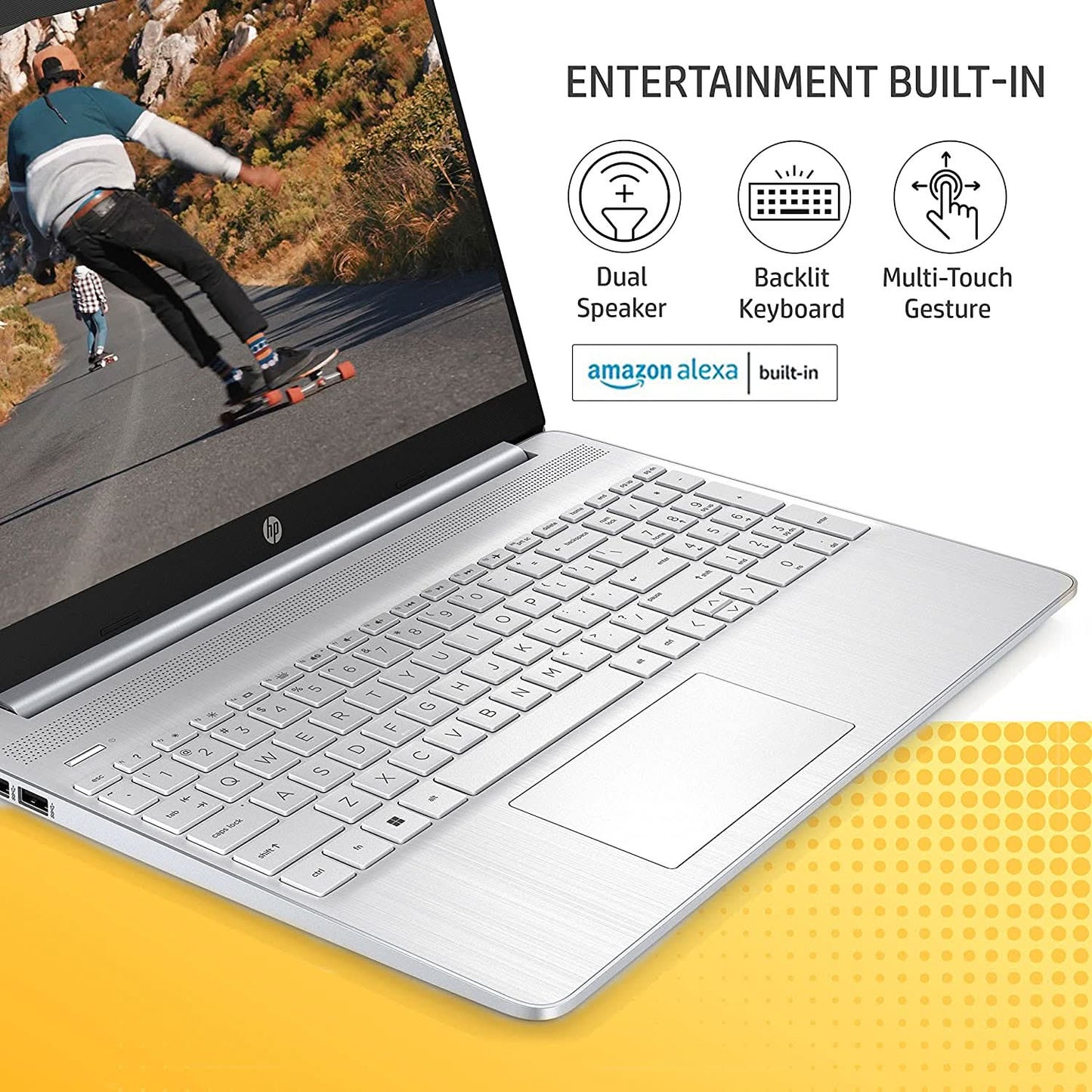 HP 15S-FQ5112TU [CI5-1235U 12TH GEN/16GB DDR4/512GB SSD/NO DVD/WIN11 HOME+MSO/15.6 INCH/INTEGRATED GRAPHICS/1 YEAR/SILVER]